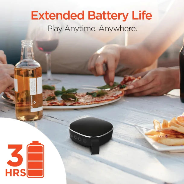 HyperGear® Fabrix Mini Portable Bluetooth® Rechargeable Speaker with Microphone (Black)