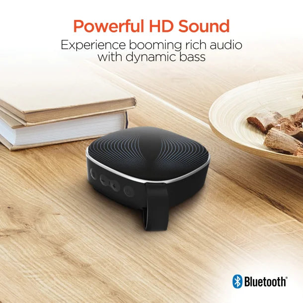 HyperGear® Fabrix Mini Portable Bluetooth® Rechargeable Speaker with Microphone (Black)