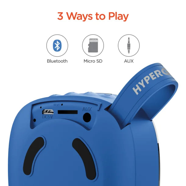 HyperGear® Fabrix Mini Portable Bluetooth® Rechargeable Speaker with Microphone (Blue)