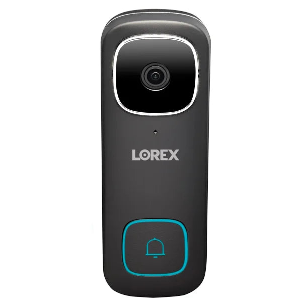 Lorex® 2K QHD Wired Smart Video Doorbell with Person Detection (Black)