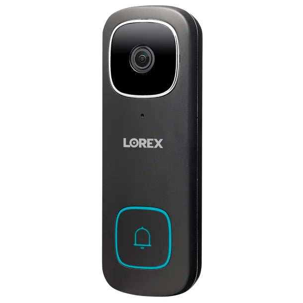 Lorex® 2K QHD Wired Smart Video Doorbell with Person Detection (Black)