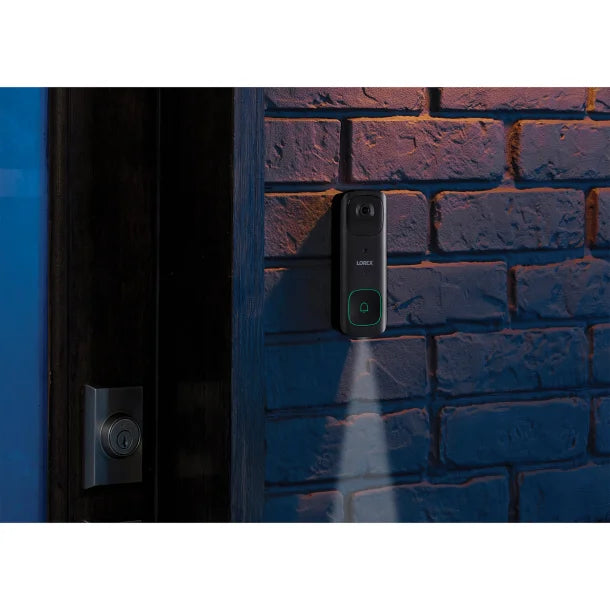 Lorex® Wi-Fi® 2K Smart Video Doorbell, Battery Operated (Black)