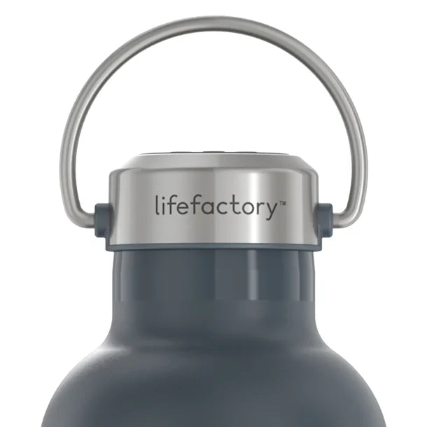 Lifefactory® 32-Oz. Stainless Steel Vacuum-Insulated Sport Bottle (Carbon)