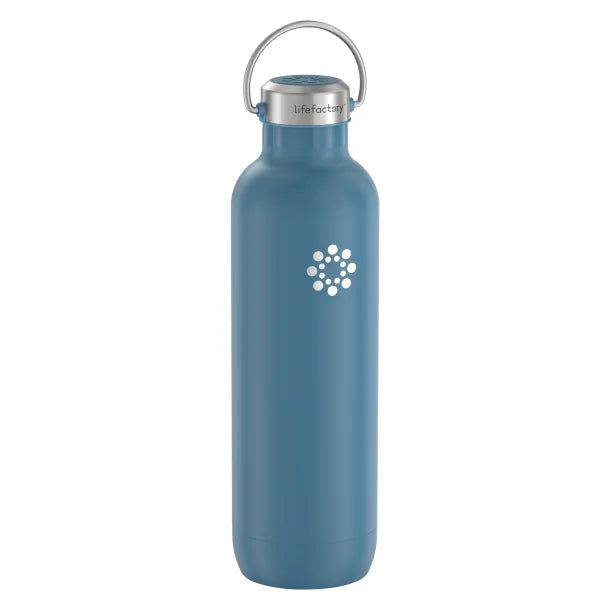 Lifefactory® 32-Oz. Stainless Steel Vacuum-Insulated Sport Bottle (Dark Denim)