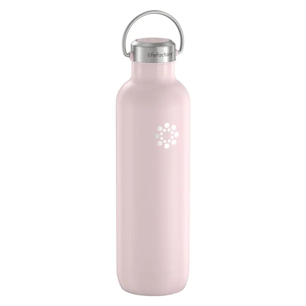 Lifefactory® 32-Oz. Stainless Steel Vacuum-Insulated Sport Bottle (Desert Rose)