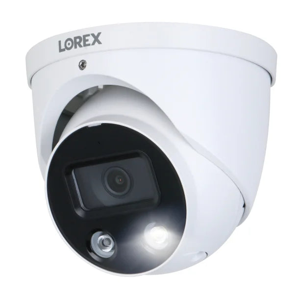 Lorex® 4K Ultra HD Wired Analog Indoor/Outdoor Add-on IP Dome Security Camera with Smart Deterrence Plus