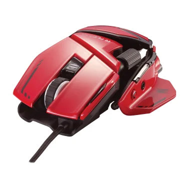 MAD CATZ® R.A.T. 8+ ADV Highly Customizable Optical Corded Gaming Mouse, Red