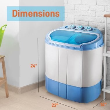 Pure Clean Compact and Portable Washer and Spin Dryer