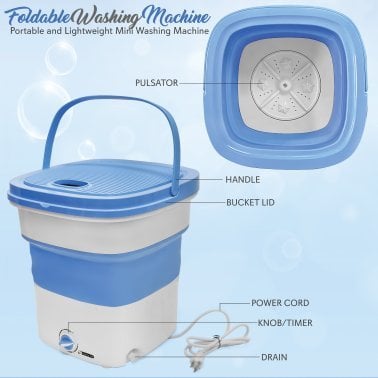 Pure Clean Foldable Mini Washing Machine