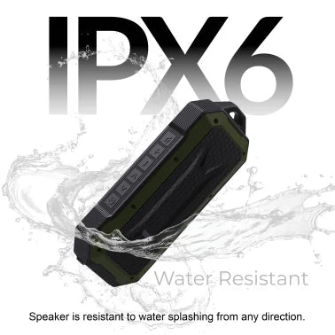 Supersonic® DURO Water-Resistant Portable Bluetooth® Portable Speaker with Speakerphone, SC-1454IPX (Green)
