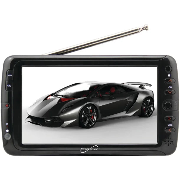 Supersonic® 7-In. TFT Portable Digital LCD TV, AC/DC Compatible with RV/Boat