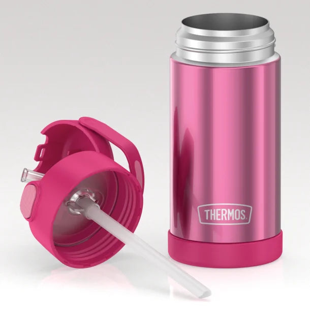 Thermos® 12-Ounce FUNtainer® Vacuum-Insulated Stainless Steel Bottle (Pink)