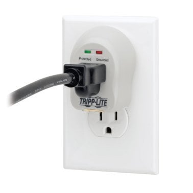 Tripp Lite® by Eaton® SpikeCube® 600-Joules Personal Surge Protector Wall Tap, 1 Outlet, Light Gray, SPIKECUBE