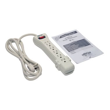 Tripp Lite® by Eaton® Protect It!® 2,160-Joules Surge Protector, 7 Outlets, 7-Ft. Cord (Light Gray)