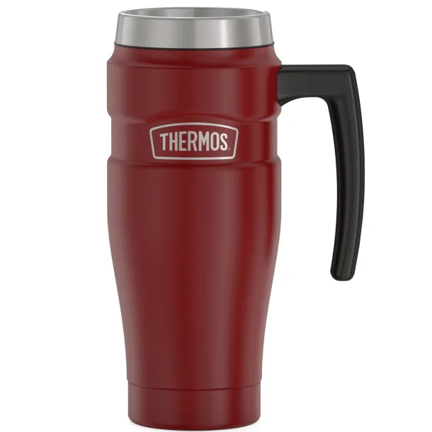 Thermos® 16-Ounce Stainless King™ Vacuum-Insulated Stainless Steel Travel Mug (Matte Red)