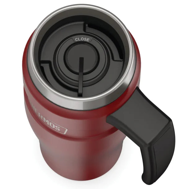 Thermos® 16-Ounce Stainless King™ Vacuum-Insulated Stainless Steel Travel Mug (Matte Red)