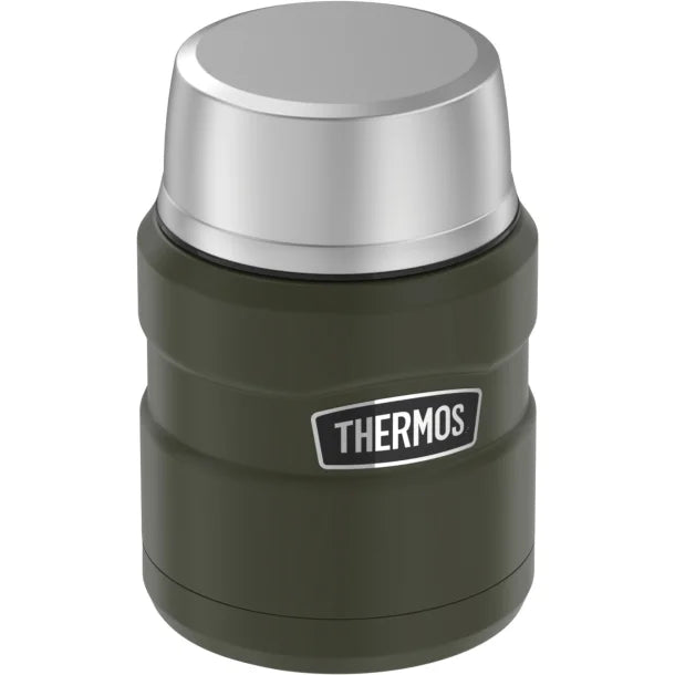 Thermos® Stainless King™ Vacuum-Insulated 16-Oz. Food Jar with Folding Spoon (Army Green)