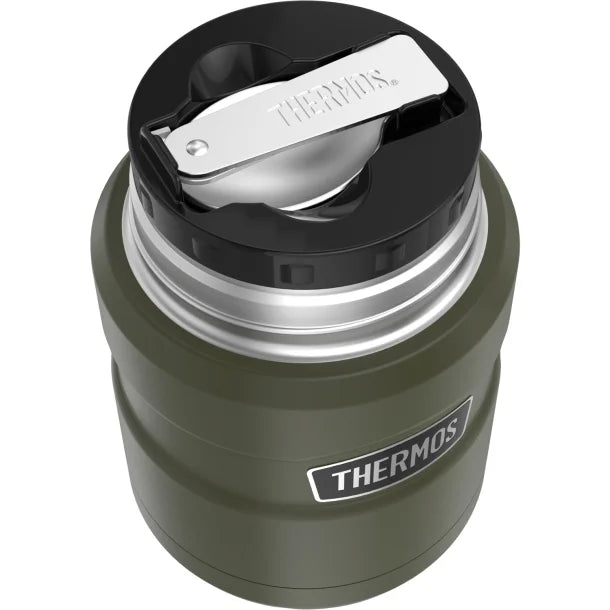 Thermos® Stainless King™ Vacuum-Insulated 16-Oz. Food Jar with Folding Spoon (Army Green)