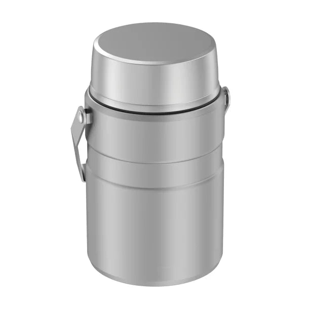 Thermos® 47-Oz. Stainless King™ Big Boss™ Double-Wall Stainless Steel Food Jar with 2 Inner Containers, Silver