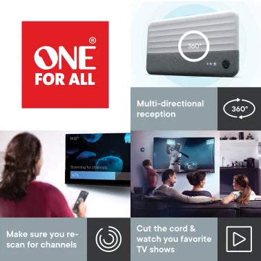 One For All® 14450 Suburbs Line Amplified Indoor TV Antenna