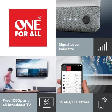 One For All® 14450 Suburbs Line Amplified Indoor TV Antenna