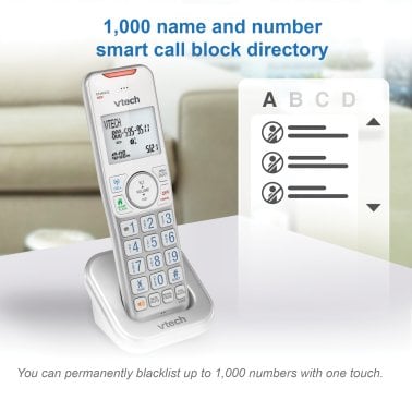 VTech® Bluetooth® DECT 6.0 Expandable Cordless Phone with Connect to Cell™ and Answering System (1 Handset; Silver)