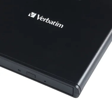 Verbatim® External Slimline CD/DVD Writer, USB-A/USB-C®