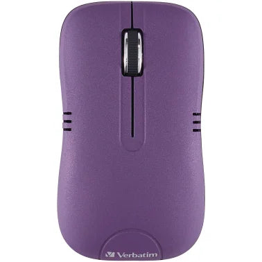 Verbatim® Commuter Series Cordless Optical Computer Mouse, 3 Buttons, 2.4 GHz (Matte Purple)