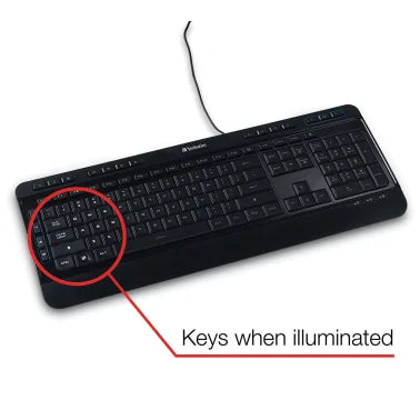 Verbatim® Illuminated Wired Keyboard