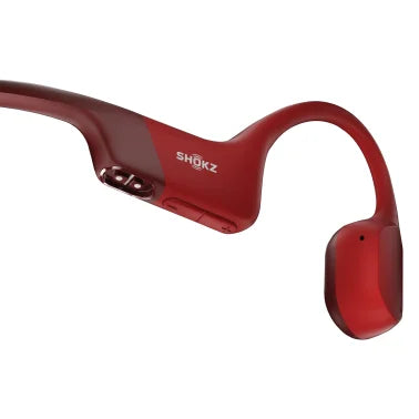 Shokz® OpenRun Bone-Conduction Open-Ear Sport Headphones with Microphones (Red)