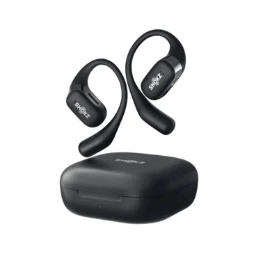 Shokz® OpenFit™ Bluetooth® Open-Ear Earbuds, Ear Hook True Wireless with Charging Case and Cable (Black)