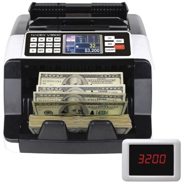 Nadex Coins™ V3600 Money Counter and Counterfeit Detector