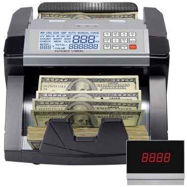 Nadex Coins™ V1800 Money Counter and Counterfeit Detector