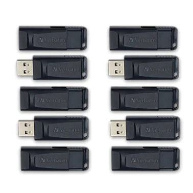 Verbatim® Store ‘n’ Go® USB-A Flash Drives, Business Bulk 10 Count, Black (32 GB)