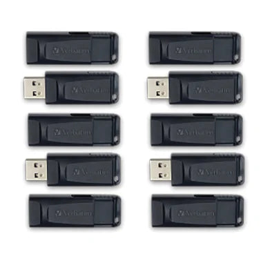 Verbatim® Store ‘n’ Go® USB-A Flash Drives, Business Bulk 10 Count, Black (64 GB)