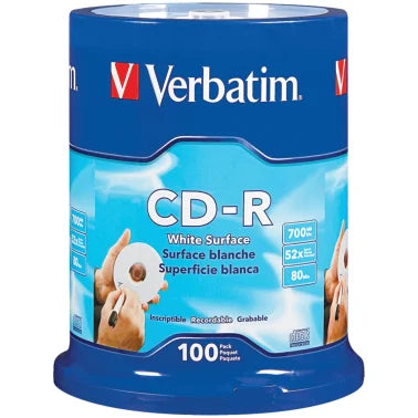 Verbatim® 700 MB 80-Minute Digital Vinyl CD-Rs (100 Pack)