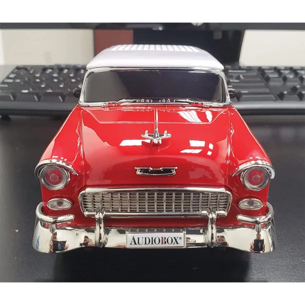 Audiobox® TRK-5500BT Retro Ride™ 10-Watt-Continuous-Output 1955 Replica Car Bluetooth® Speaker (Red)