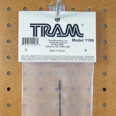 Tram® 25 MHz to 1,300 MHz Scanner Glass-Mount Antenna with RG58/U Cable and BNC Connector