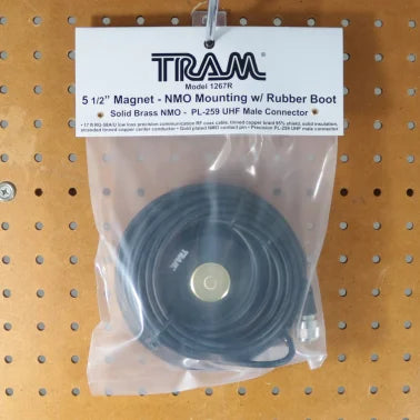 Tram® 5-1/2-Inch Black ABS NMO Magnet Mount with RG58 Coaxial Cable and UHF PL-259 Connector