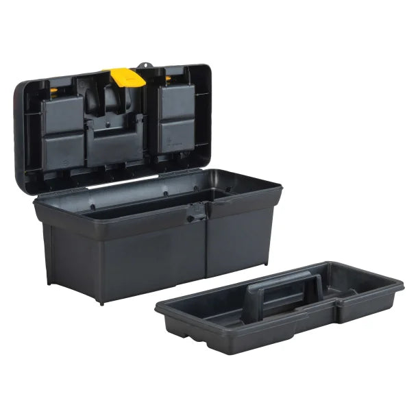 STANLEY® 16-In. Portable Plastic Tool Box with 2 Lid Organizers, 016011R