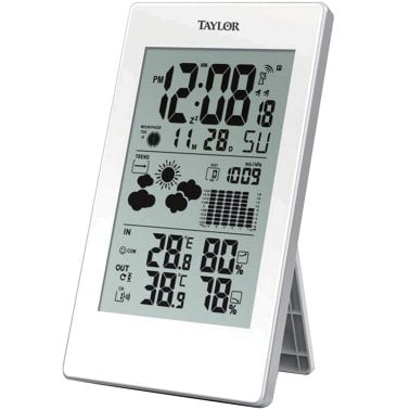 Taylor® Precision Products Digital Weather Forecaster with Barometer & Alarm Clock