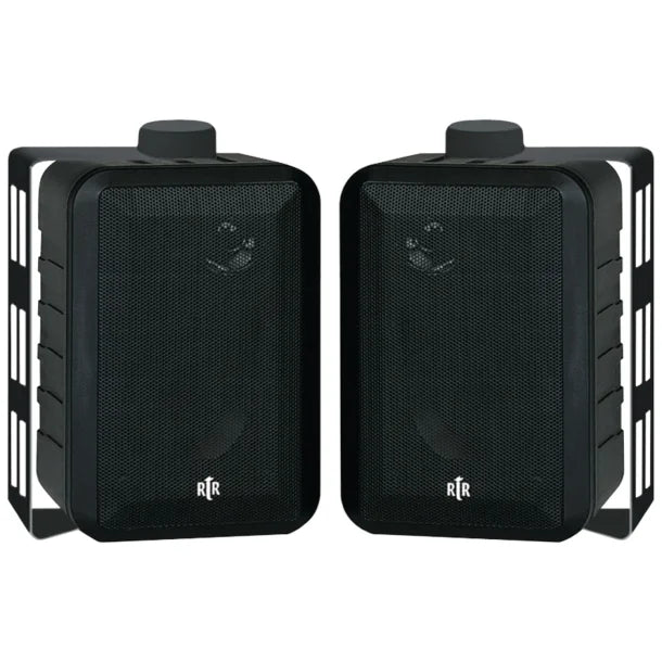 BIC America RtR® Series RTRV44-2 4-In. Indoor/Outdoor Weather-Resistant Speakers, 100 Watts (Black)