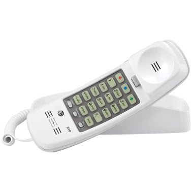 AT&T® Corded Trimline® Phone with Lighted Keypad (White)