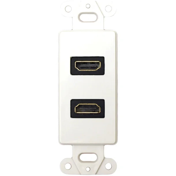 DataComm Electronics Décor Wall Plate Insert with Dual 90° HDMI® Connectors