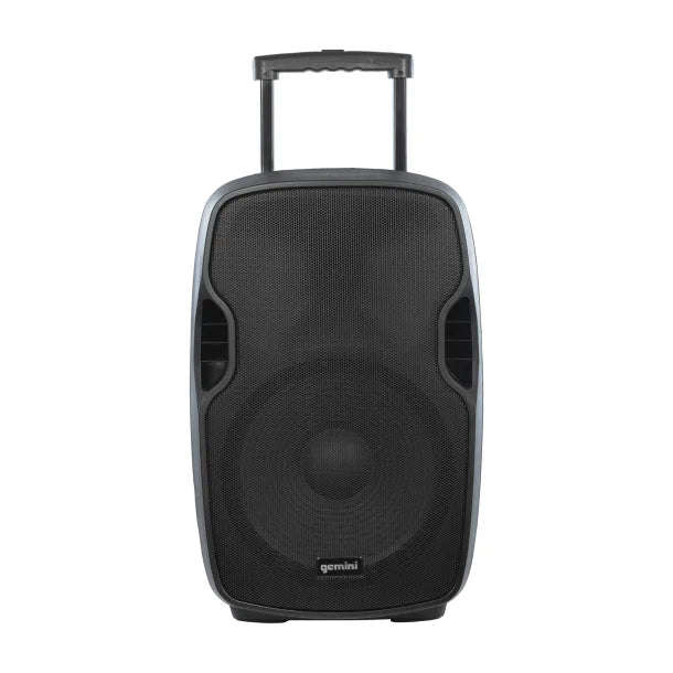 Gemini® AS-15TOGO Portable Bluetooth® PA Speaker with Integrated Mixer and Wired Microphone, Black