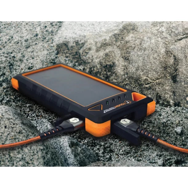 ToughTested® ROC16 16,000 mAh Solar Charger and Wireless Portable Power Bank with Flashlight