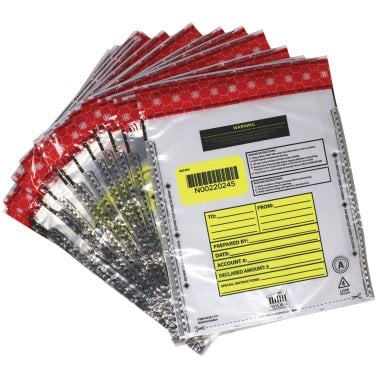 Nadex Coins™ Tamper-Evident 9-In. x 12-In. Clear FRAUDSTOPPER® Bank Deposit Bags (500 Pack)