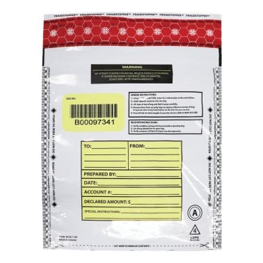 Nadex Coins™ Tamper-Evident 9-In. x 12-In. Opaque FRAUDSTOPPER™ Bank Deposit Bags (500 Pack)