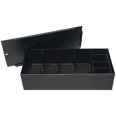 Nadex Coins™ Steel 5-Compartment Currency Tray with Coin Tray Insert and Lockable Cover