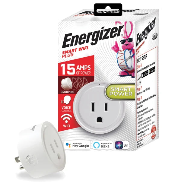 Energizer® Connect Smart Wi-Fi® 15-Amp Wall Plug (1 Pack)